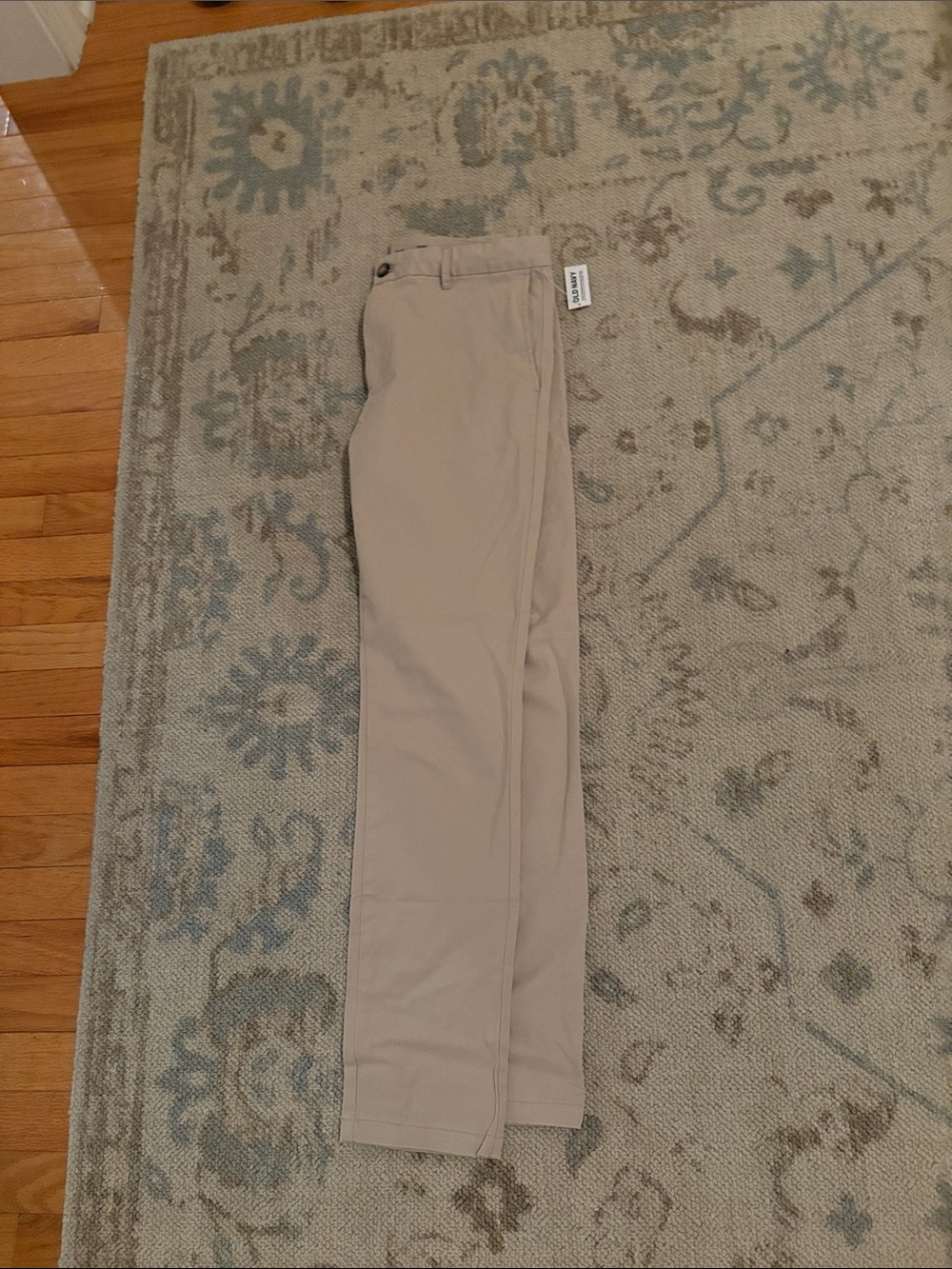 Old Navy Men's Beige Flat-Front Chino Pants